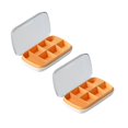 thumbnail image 1 of Oleegame 2PC Produce Storage Portable Travel Organizer Proof Small Box Removable Box 7 Compartments Holder Medicine Organizer For Daily Case Orange, 1 of 9