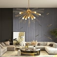 thumbnail image 3 of FINE MAKER 9-Light Gold Sputnik Mid-Century Flush Mount Ceiling Light Fixture for Indoor, 3 of 8