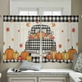 thumbnail image 4 of Fall Pumpkin Sheer Curtains 54 Inches Length 2 Panels Set, Window Sheer Curtains for Living Room/Bedroom, Hello Autumn Plaid Black Truck Maple Leaf Light Filtering Rod Pocket Curtain 52'' x 54'' x 2, 4 of 7