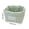 thumbnail image 2 of Storage Bags​ Colorful Plaid Soft Bin with White Label Cloth Collapsible Design Desk Closet Small Item Organization Home Utility Storage, 2 of 4