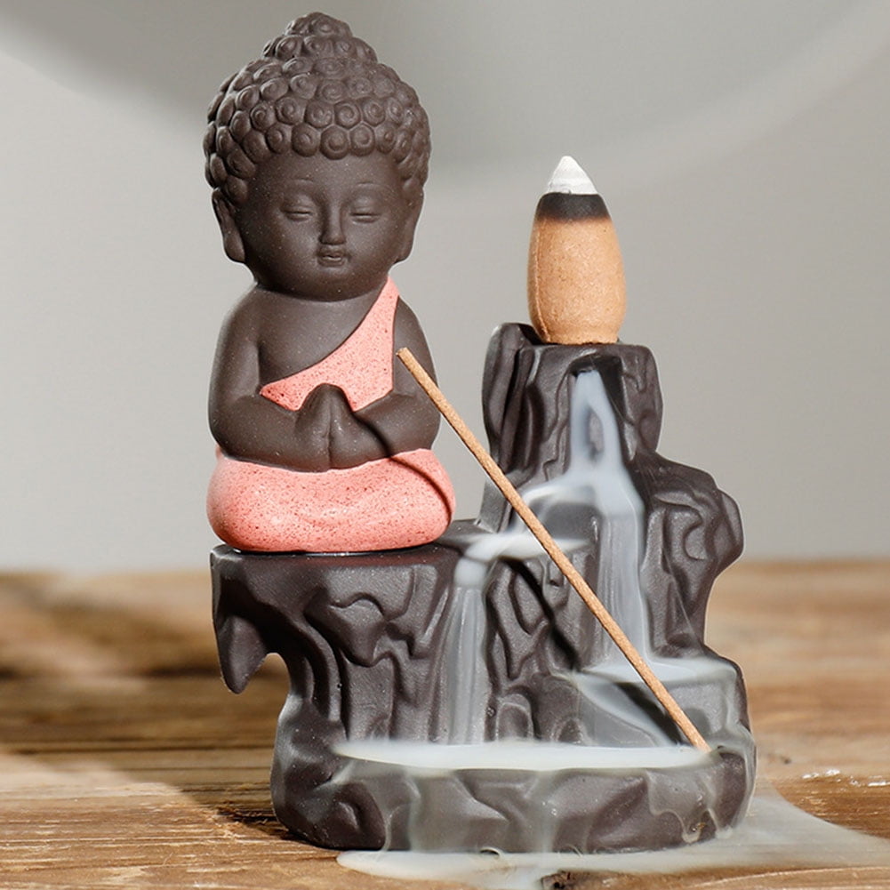 Home Teahouse Decor Buddha Temple Stick Cone Incense Burner Holder Incense Q 