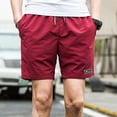 thumbnail image 4 of Outfmvch Joggers For Men Mens Shorts Men'S Summer Fashion Casual Midwaist Shorts Five-Point Pants Beach Pants Long Johns For Men Wine 4Xl, 4 of 8