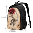 thumbnail image 5 of Daiia Vintage Rose Botanical Art Pattern USB Charging Backpack for Men and Women, Anti-Theft Backpack,Travel Backpack,School Backpack,College Backpack,Laptop Backpack, 5 of 7