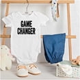 thumbnail image 3 of Game Changer First Time Parents Funny Romper Boys or Girls Infant Baby Brisco Brands NB, 3 of 7