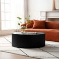 Juiluna Coffee Table Round Contemporary Coffee Table With Eye-Catching ...