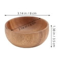 thumbnail image 2 of PAMINGONO 2Pcs Wood Round Bowl for Food Serving Multifunctional Storage Home Use, 2 of 6