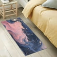 thumbnail image 4 of Waves Curves Pink Blue Bathroom Rug Non Slip Bathroom Mats Entry Door Soft Carpets for Kitchen Bedroom Living Room 39x20 inch, 4 of 7