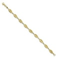 thumbnail image 2 of Leslie's Real 10kt Yellow Gold Polished Leaf Bracelet; 7.25 inch; for Adults and Teens; for Women and Men, 2 of 3