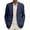 Navy, variant on CharmCyan Men Blazer Jacket Notched Lapel Single Breasted Two Button Closure Long Sleeve Casual Suit Separate with Flap Pockets Army Green L