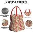 thumbnail image 3 of Pioneer Flower Drawstring Lunch Bag Women - Drawstring Lunch Bag Insulated for Work Office - Stain-Resistant Large Lunchbags for Women with Multi-Pockets, 3 of 6