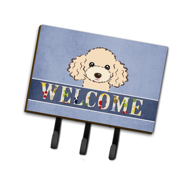 ""Caroline'S Treasures Bb1444Th68 Buff Poodle Correa De Bienvenida O Llavero Grande Multicolor""