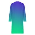 thumbnail image 5 of VSSSJ Women's Plus Size Dresses Crew Neck Gradient Printed Loose Fit Long Sundress Long Sleeve Casual Vacation Midi Dress with Pockets Green01 L, 5 of 5