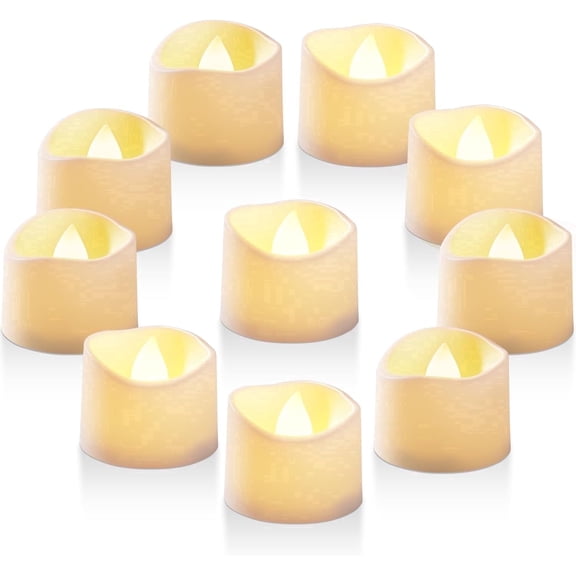 Homemory 24Pack Flickering Led Tea Lights, Battery Operated LED Tealight for Wedding, Outdoor, Table, Festival (Warm White,Battery Included)