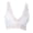 White, variant on Huanledash Women Bralette Lace Edge Sexy Refreshing Wire Free Comfortable Full Cup Bralette for Female