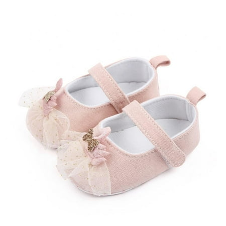 

Bullpiano Infant Girls Flats Soft Sole Toddler Crib Shoes Newborn Prewalkers Cartoon First Walkers Toddler Baby Sneakers Anti-Slip