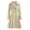 Beige, variant on Women'S Trench Coat Fashion Lapel Double Breasted Thick A Line Pea Coats Jacket with Pockets White XXL
