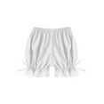 thumbnail image 4 of JanJean Kids Girls Ruffled Bloomers Shorts Cotton Lace Up Safety Short Pants Bottom Ruffled Bloomers White 120, 4 of 5