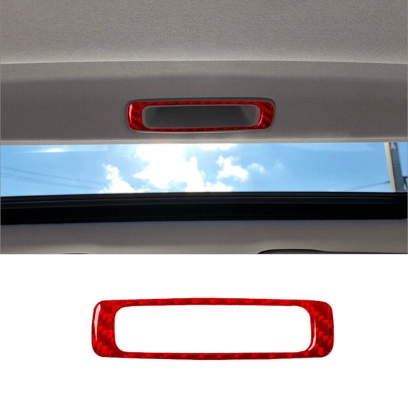Soft Carbon Fiber Car Interior Decor Kits For 2008-12 Honda Accord Red Carbon Fiber Interior Sunroof Handle Cover Trim Sticker