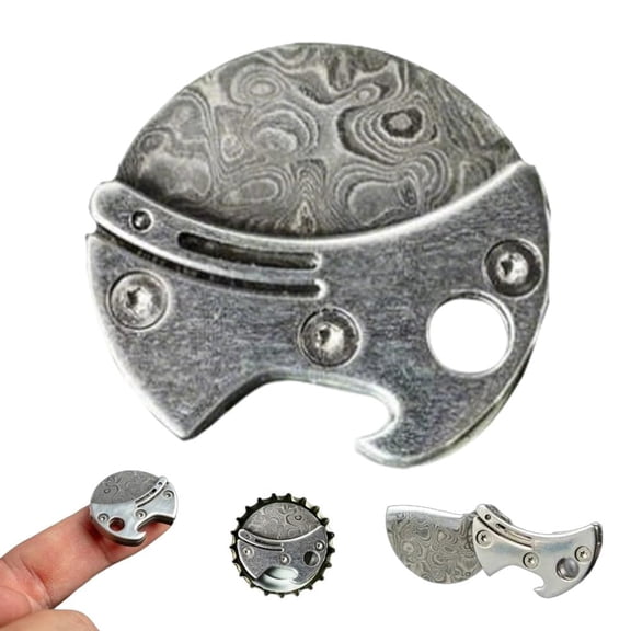 Mini Titanium Compact Bottle Opener - Lightweight Everyday Carry Keychain Tool, Durable Alloy Cap Opener for Camping, Tailgates, Travel, and Outdoor Adventures