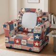 thumbnail image 3 of Psesaysky 2 Piece Chair Covers for Living Room, Vintage USA Patriotic Motifs Individual Cushion Covers Anti-Dust Armchair Slipcover for Pet, 3 of 8