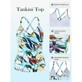 thumbnail image 2 of RELLECIGA Women's Twist Front Ruched Tankini Bathing Suits Vintage Two Piece V-Neck Tummy Control Swimsuits, 2 of 10