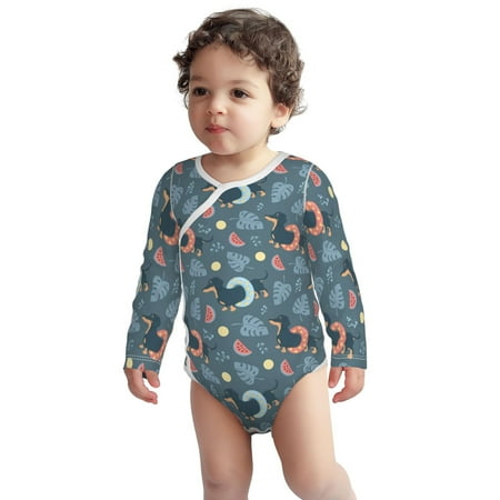 

Fotbe Dachshund Dog Puppy Pattern Unisex-baby Long-sleeve Bodysuit Long Sleeve Bodysuits One-piece 100% Organic Cotton for Infant Baby Boys Unisex-2 Years