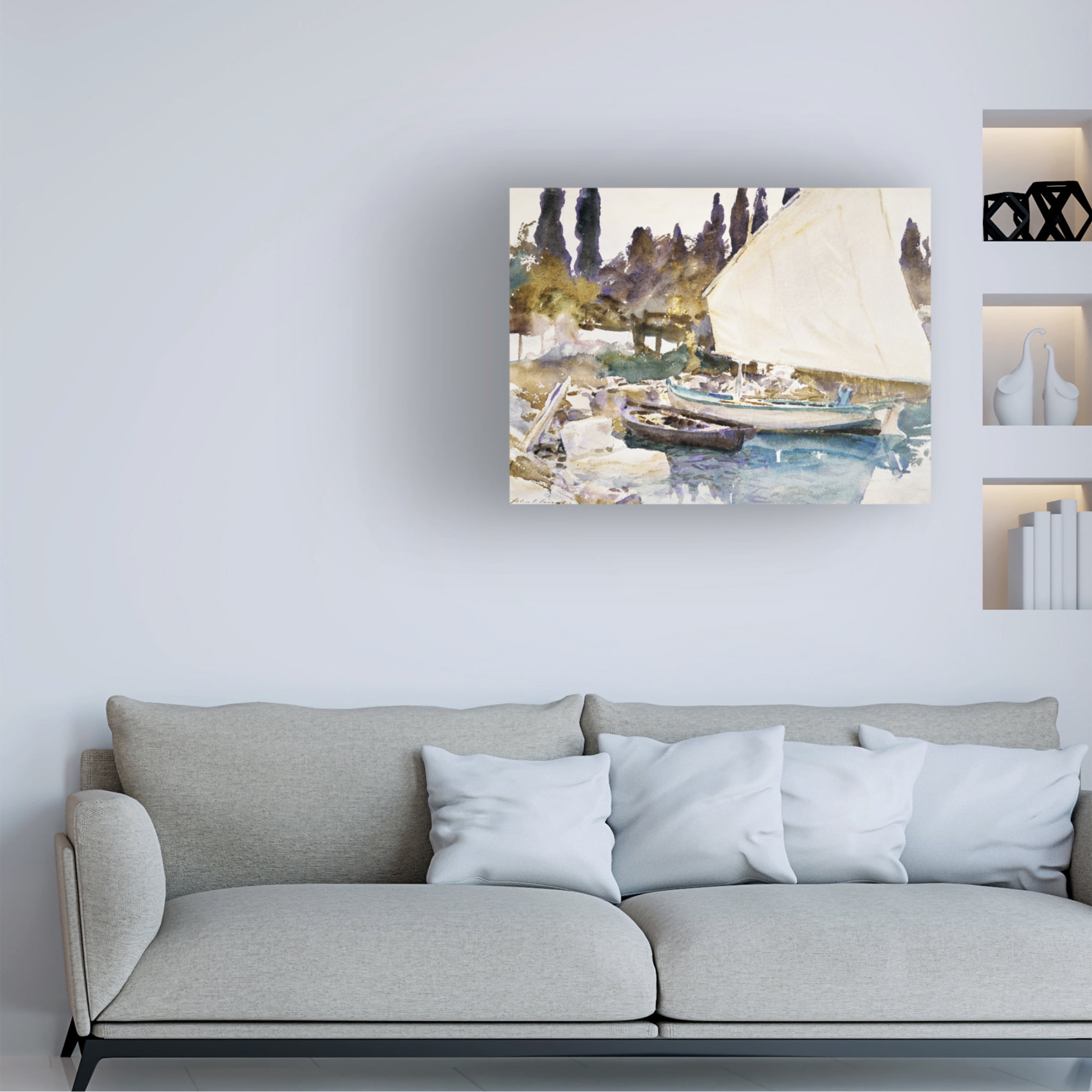 Trademark Fine Art John Singer Sargent  Sargent Mountainous Landscapes VII Canvas Wall Art