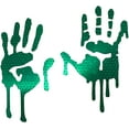 thumbnail image 2 of High Intensity Grade Reflective Bloody/Dripping Hands for Helmets, Windscreens, Rear Windows, Bumper Stickers (12" Height (Adult Size), Green), 2 of 4