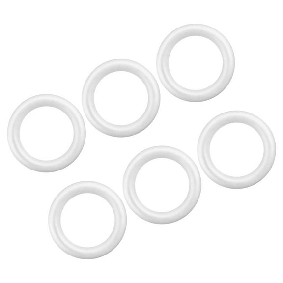 MLINS  6 Pcs Reusable Wreath Forms DIY Flower Foam Circle Party Foams Models Decoration Pets White