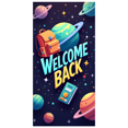 thumbnail image 3 of Space Theme Welcome Back Banner School Backpack and Planets Colorful Backdrop Classroom Decorations Outer Space Party Supplies Photography Props, 3 of 4