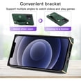 thumbnail image 3 of for iPhone 12 Mini Wallet Case for Women,Removable Adjustable Strap Crossbody Card Holders Cover Neck Strap Lanyard Purse Shoulder Strap w/Kickstand Purse Case for iPhone 12 Mini KB Green, 3 of 14