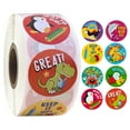 thumbnail image 4 of JoyMoreHome 500 PCS Reward Stickers for Teachers Cartoon Animals Stickers Fun Stickers Reward Stickers for Teacher Encourage Student Round Reward Sticker, 4 of 9