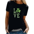 thumbnail image 2 of T-shirt de la Saint-Patrick pour Femme, Mode, Col Rond, Imprimé, Manches Courtes, T-shirt Décontracté Ample, Hauts, T-Shirts de la Saint-Patrick pour Femmes, 2 of 6