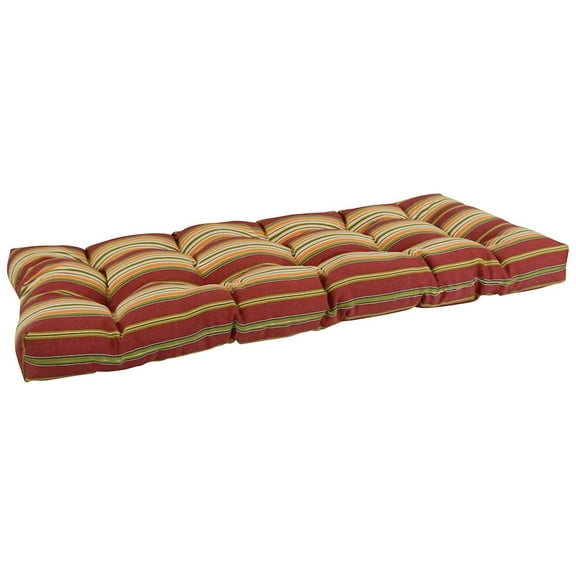 Blazing Needles 46-inch by 19-inch Tufted Patterned Outdoor Spun Polyester Loveseat Cushion