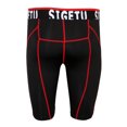 thumbnail image 4 of Pantalones cortos de compresión para hombres Sunnimix Ciclismo Negro M L XL 2XL 3XL, 4 of 8
