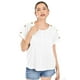 thumbnail image 1 of Blusa de lino con botones Roman Fashion /Juvenil, 0320 (Blanco) blanco M, 1 of 6