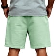thumbnail image 4 of JULMCOMO American Flag Men's Shorts Drawstring Red White Blue Loose 250 Anniversary USA Summer Shorts for 1776 with Pockets Mint Green M, 4 of 4