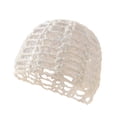 thumbnail image 2 of Women's Cotton Crochet Hollow Out Beanie Skull Cap Handmade Breathable Hat with Glitter Sequin Summer Beach Travel White One Size, 2 of 3