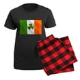 thumbnail image 5 of CafePress - Irish Shamrock Flag Women's Dark Pajamas - Women's Short Sleeve Print T-Shirt and Pants Dark Cotton Pajama Set, 5 of 7