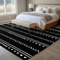 thumbnail image 5 of 5x7 Washable Area Rug, Black Boho Non-Slip Large Rectangle Rug for Living Room Bedroom, Geometric Indoor Floor Mat for Home Decor, 5 of 9