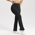 thumbnail image 5 of REALiKUN Women's Athletic Pants Butt Workout Yoga Stretch Pants High Waist Jogger Flare Sweatpants, 5 of 7