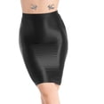 thumbnail image 2 of Femmes Brillant Taille Haute Crayon Mini Jupe Extensible Bodycon Chemises Clubwear, 2 of 9