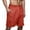 Red, variant on yillto Mens Cargo Shorts Elastic Waist Big and Tall Summer Stretch Casual Athletic Shorts with Pockets