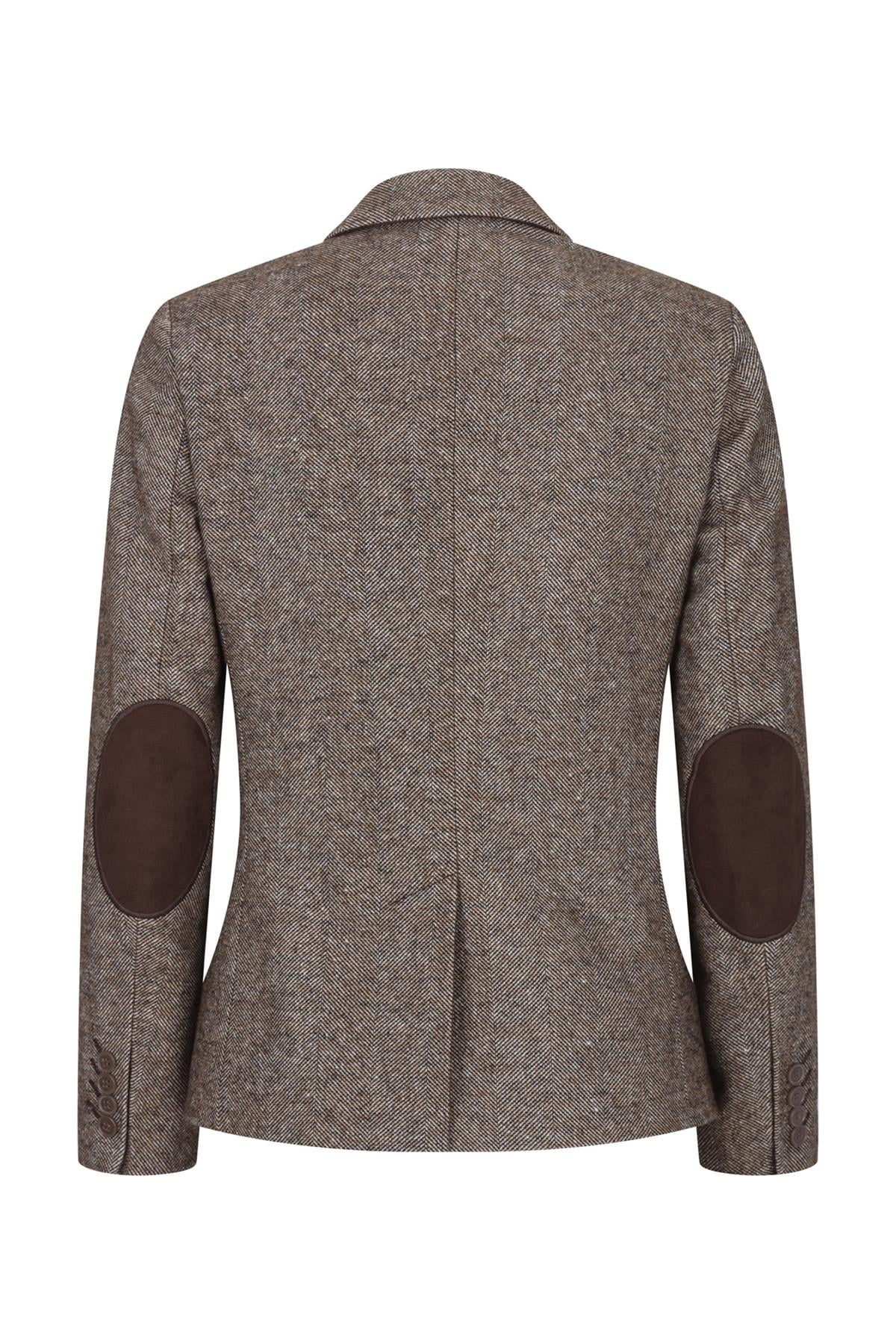 ボトムスその他 Tagliatore Tweed Blazer With Lame Details Women's Tweed Tan Blazer Waistcoat Elbow Patch TruClothing