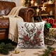 thumbnail image 1 of Funda de almohada navideña | Funda de almohada decorativa festiva con estampado de renos y Papá Noel | Decoración festiva para el hogar, ideal para sofá y cama | Funda de cojín cuadrada de 45x45 cm, 1 of 6