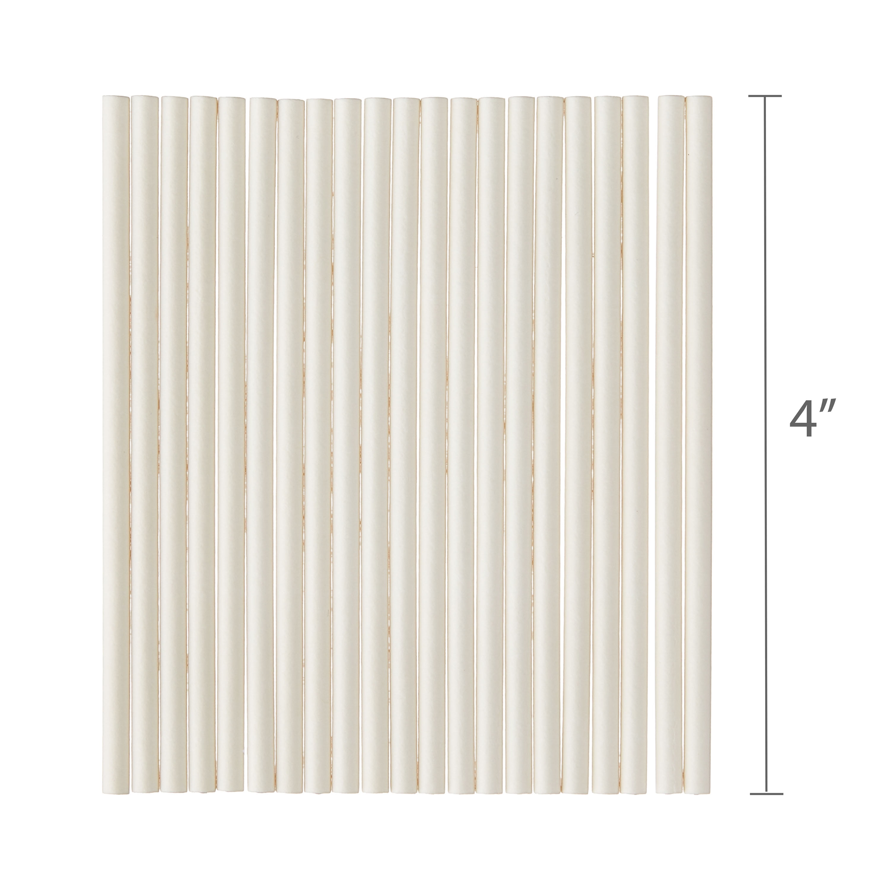50 Count, 4 IN, White, Paper Treat Sticks, by Way To Celebrate