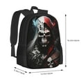 thumbnail image 3 of DouZhe Lightweight Backpack, Fantasy Death Skull Skeleton Prints Travel Outdoor Hiking Bag School Bookbag Casual Daypack Backpacks for Women Men, 3 of 7