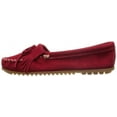 thumbnail image 4 of Minnetonka Women's Kilty Hardsole Moccasins 8.5 M Cherry Red, 4 of 7
