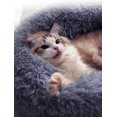 thumbnail image 4 of HJJLRH Cat Beds for Indoor Cats, Cat Bed Machine Washable, Fluffy Round Pet Bed Non-Slip, Calming Soft Plush Donut Cushion Self Warming for Small Dogs Kittens, 4 of 6