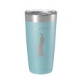 thumbnail image 1 of Tripp Pond Tumbler Lake Map Travel Mug Insulated Laser Engraved Coffee Cup Maine 20 oz Light Blue, 1 of 1